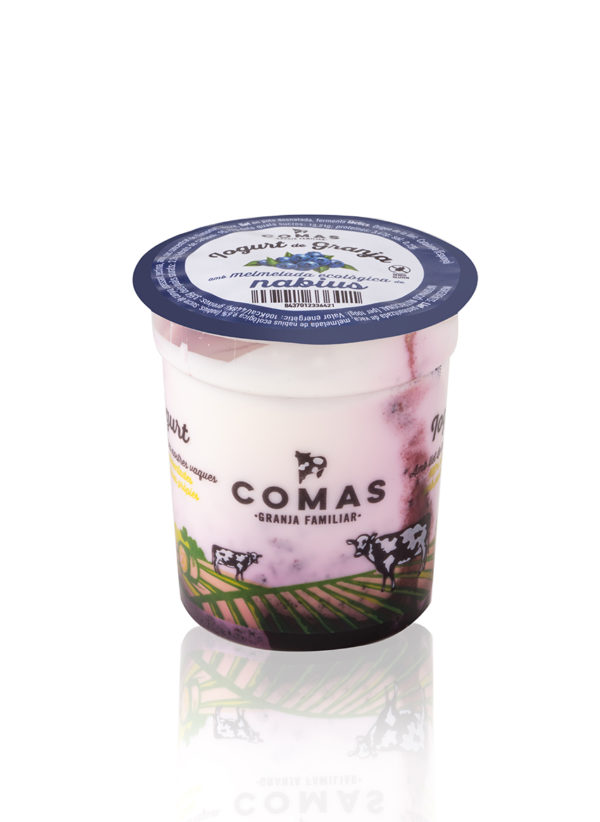 Iogurt amb melmelada ecològica de nabius - Granja Comas
