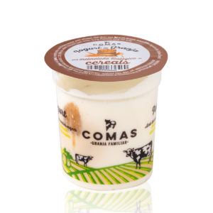 Iogurt amb melmelada ecològica de cereals - Granja Comas